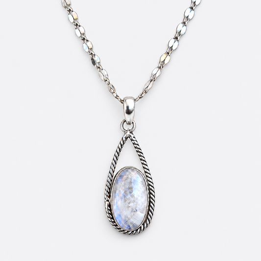 Moonstone Teardrop Necklace