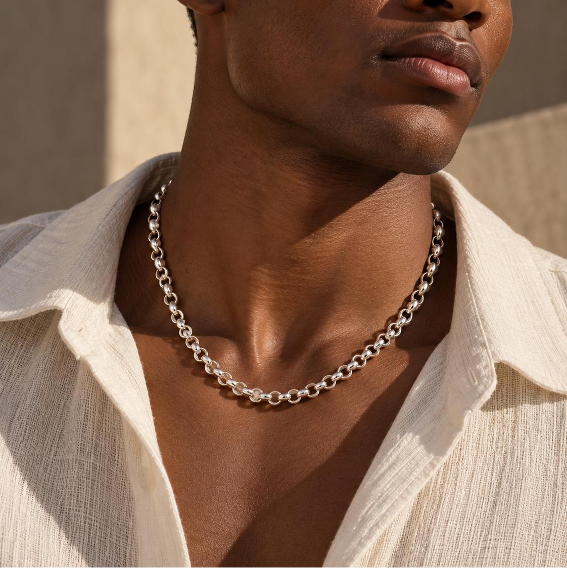 Flat Cable Necklace editorial styling