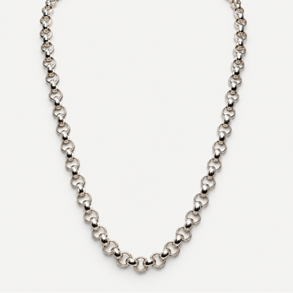 Flat Cable Necklace link detail in Sterling Silver .925