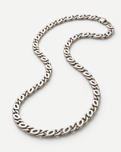 Interlocking Oval Necklace profile detail