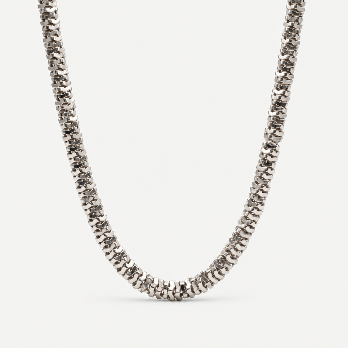 Jenga Choker Necklace in Sterling Silver .925