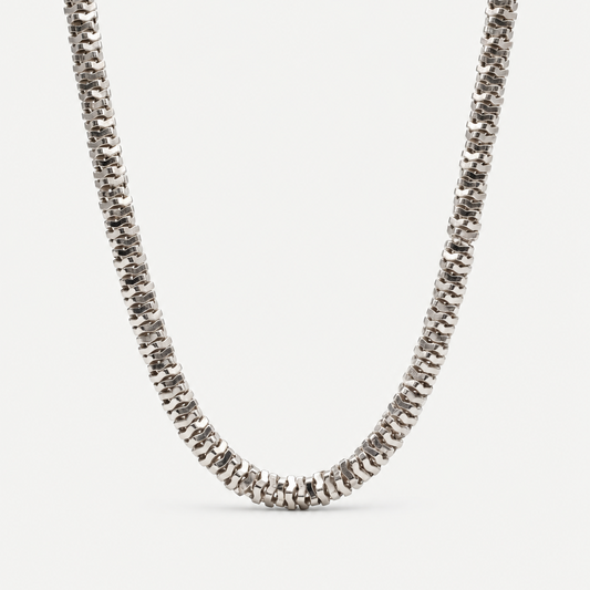 Jenga Choker Necklace in Sterling Silver .925