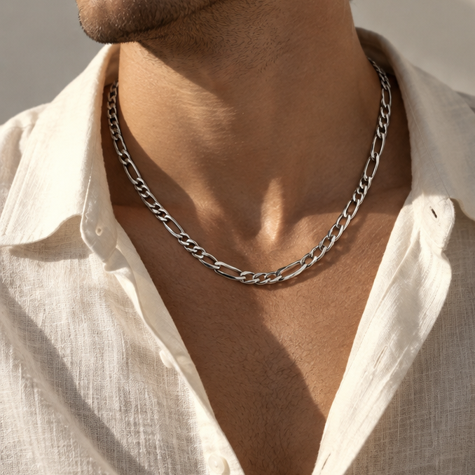 Large Figaro Necklace editorial styling