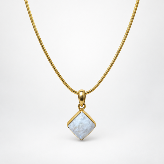 VILOS Moonstone Pendant in 18k gold-plated sterling silver