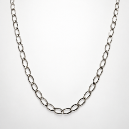 Oval Link Necklace in Sterling Silver .925, alternate view