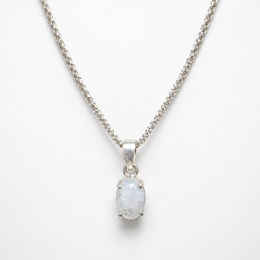 VILOS Oval Moonstone Pendant in sterling silver