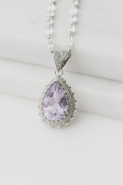 Teardrop Amethyst Pendant