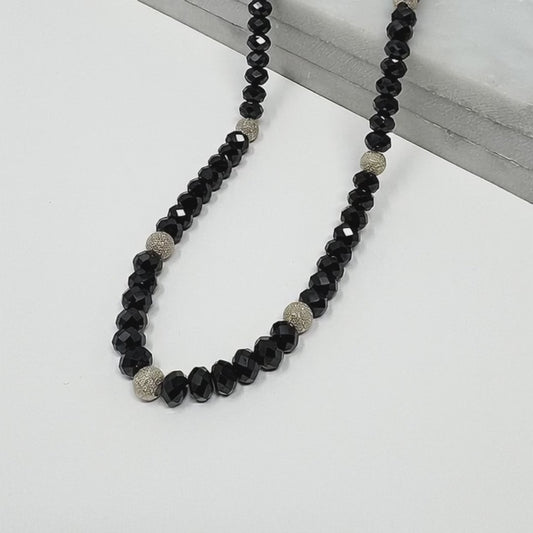 Rare Black Spinel Beaded Necklace