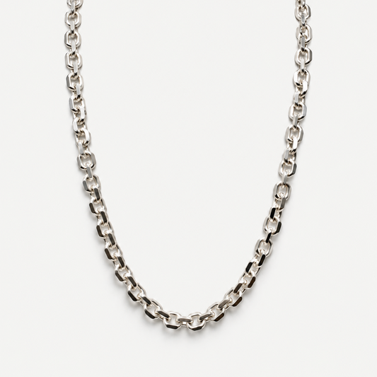Rolo Cable Necklace in Sterling Silver .925