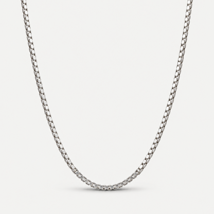 Signature Box Chain in Sterling Silver .925, front view