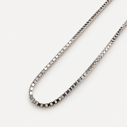Signature Box Chain in Sterling Silver .925, alternate view