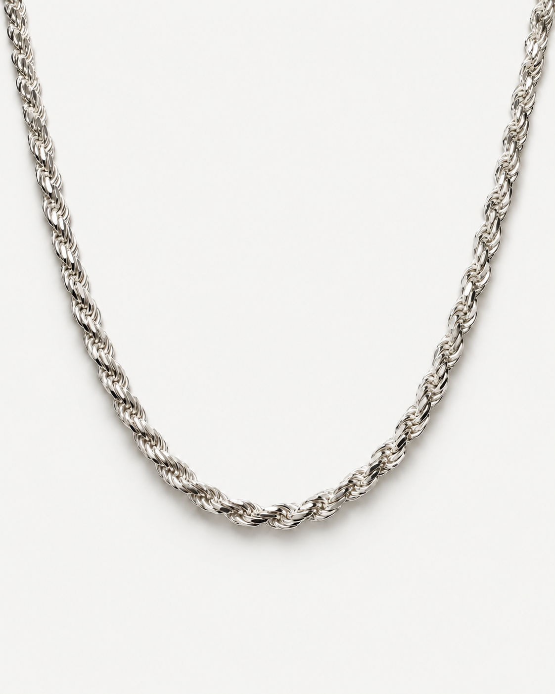 Signature Rope Necklace in Sterling Silver .925, front view