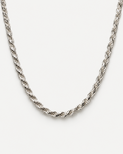 Signature Rope Necklace in Sterling Silver .925, front view