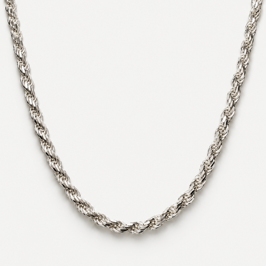 Signature Rope Necklace in Sterling Silver .925, front view