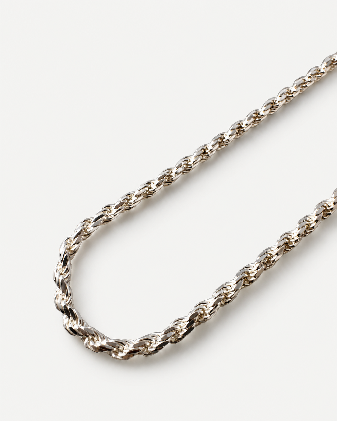 Signature Rope Necklace in Sterling Silver .925, detail view