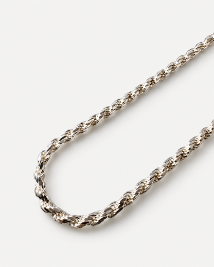 Signature Rope Necklace in Sterling Silver .925, detail view