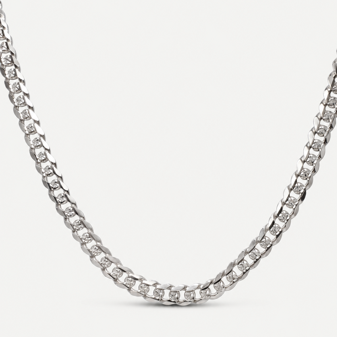 Textured Cuban Necklace link detail