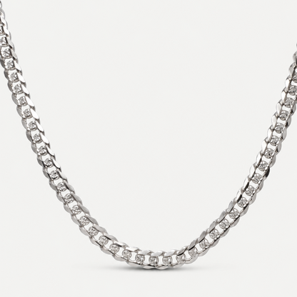 Textured Cuban Necklace link detail