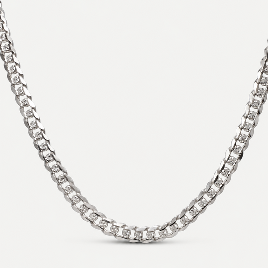 Textured Cuban Necklace link detail