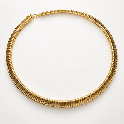 VILOS Tubogas Choker Necklace in 18k gold-plated sterling silver