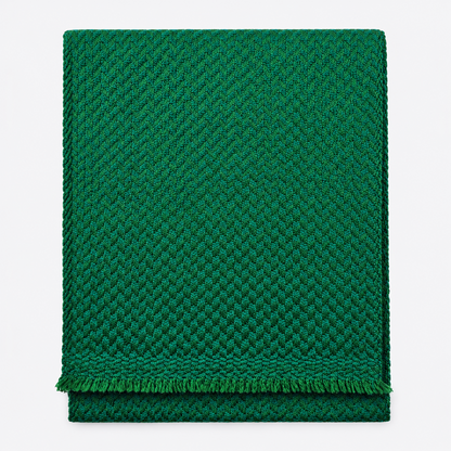 Emerald scarf folded studio view