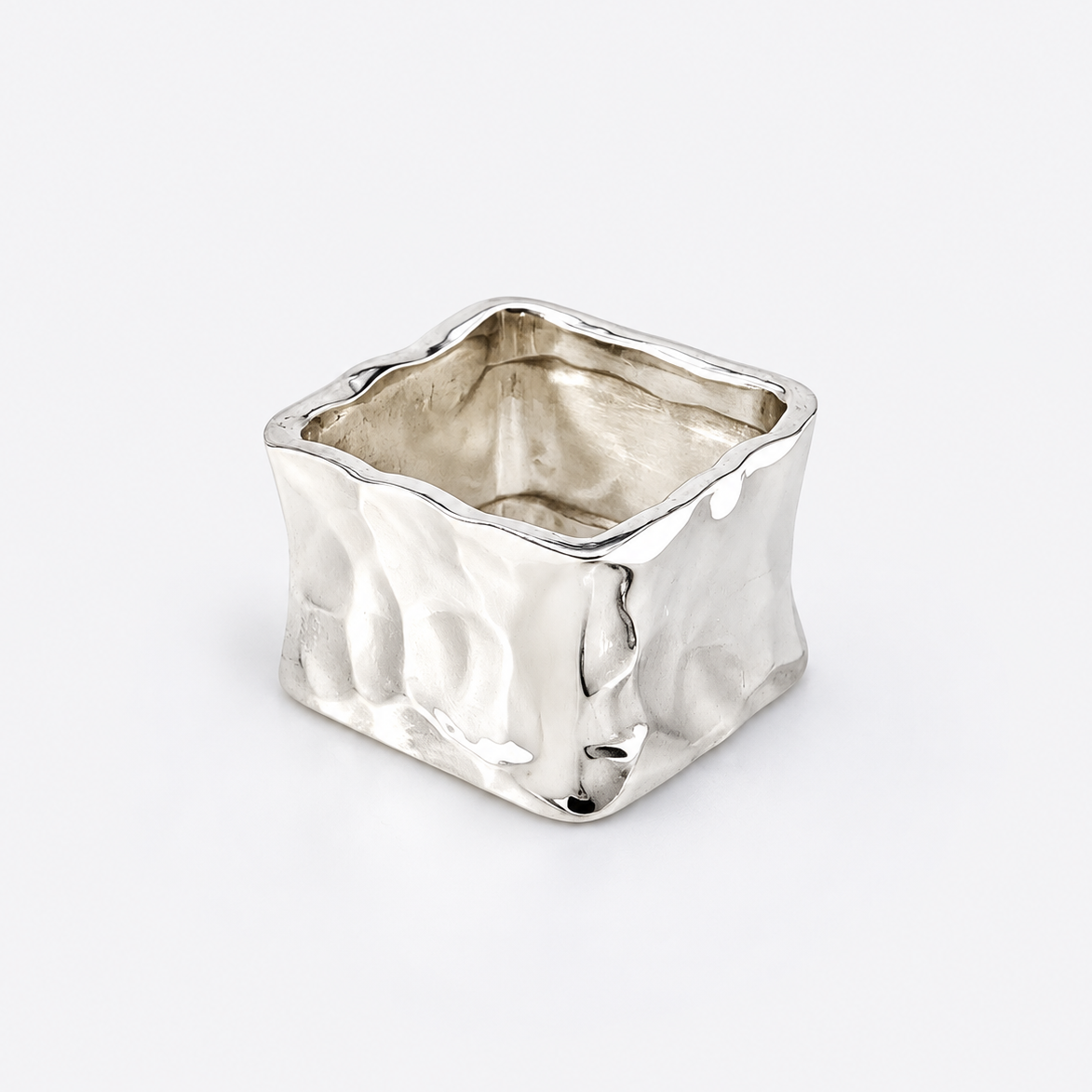 Hammered Square Ring product front view