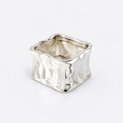 Hammered Square Ring product front view