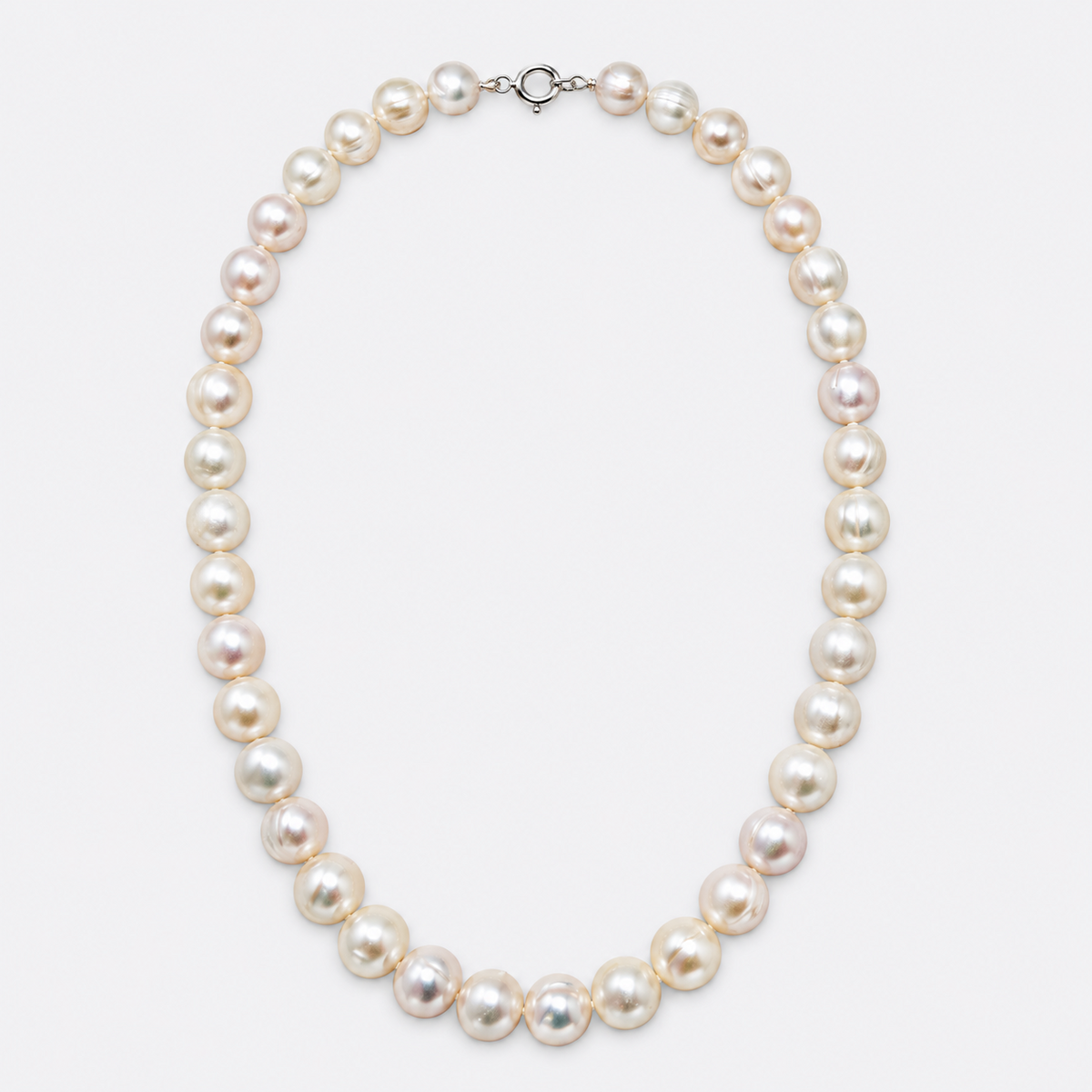 Multicolor pearl strand necklace full view