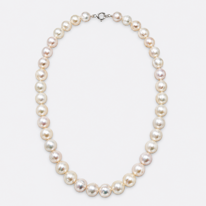 Multicolor pearl strand necklace full view