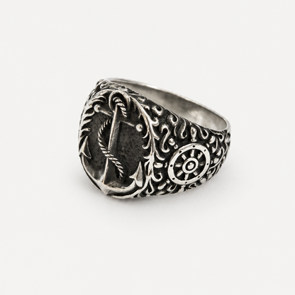 Nautical Anchor Ring angled view