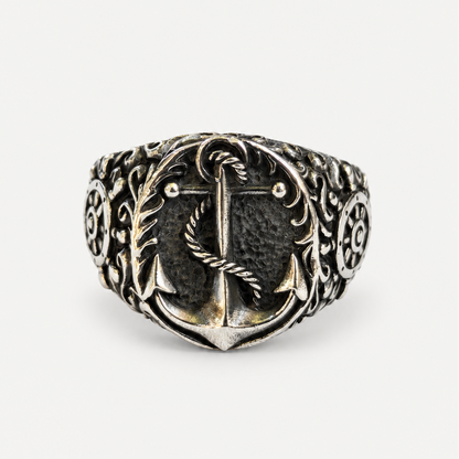 Nautical Anchor Ring frontal anchor detail