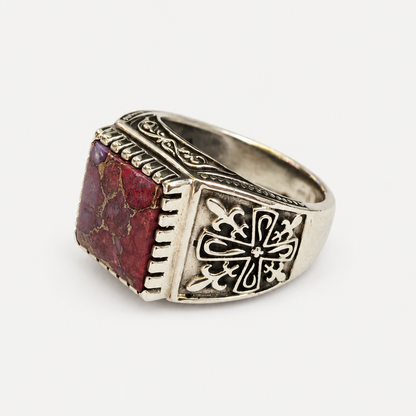 Purple Mojave Signet Ring side profile