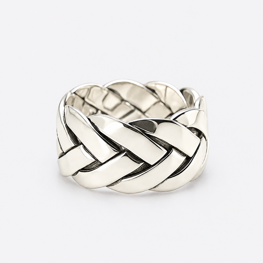 VILOS Sculpted Braided Ring frontal view