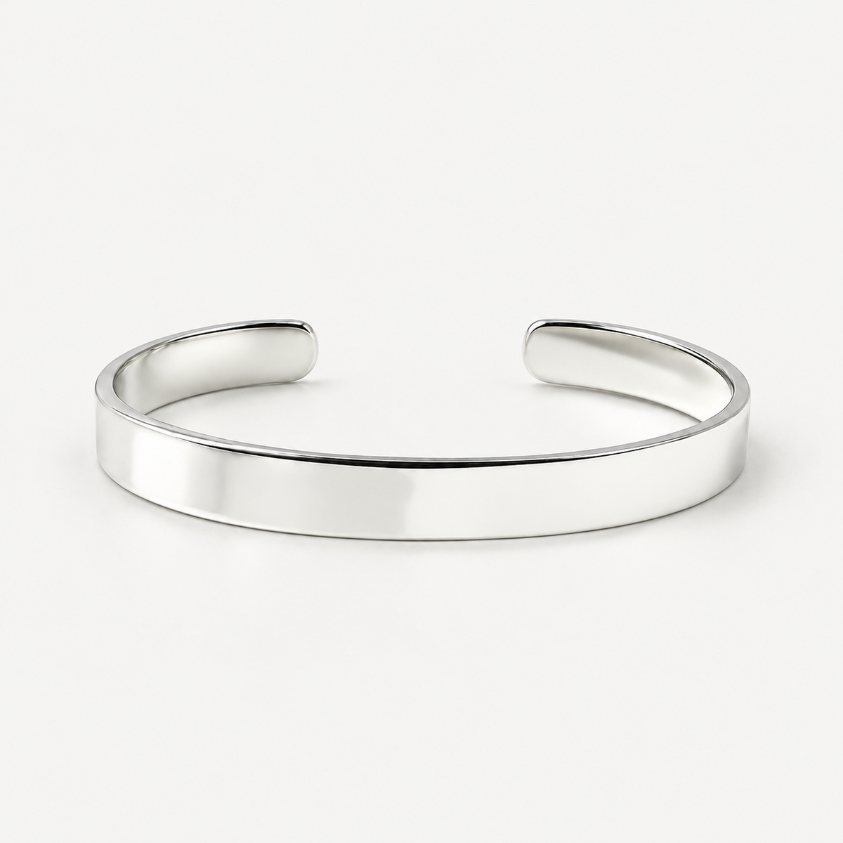 Signature Cuff Bracelet polished sterling silver front view