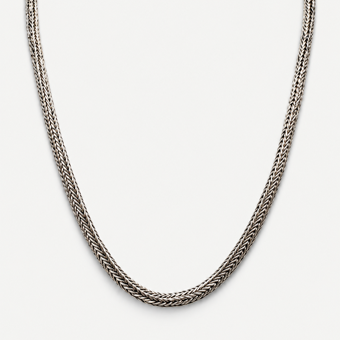 Wheat Necklace in Sterling Silver .925, detail view