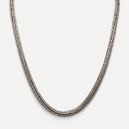 Wheat Necklace in Sterling Silver .925, detail view