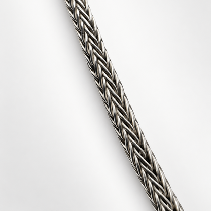 Wheat Necklace in Sterling Silver .925, styled view