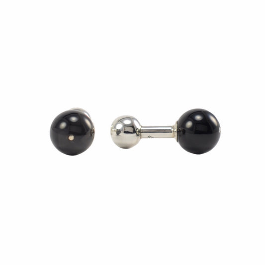 Round Onyx Cufflinks