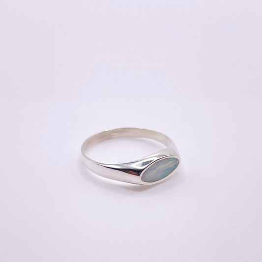 Itty Bitty White Opal Ring