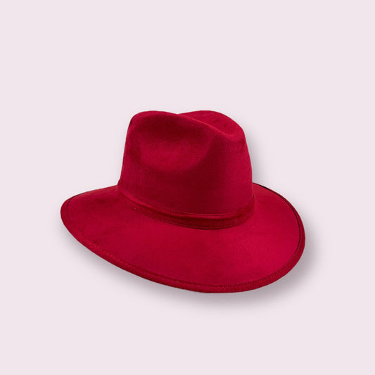 Condesa Fedora Cherry Red