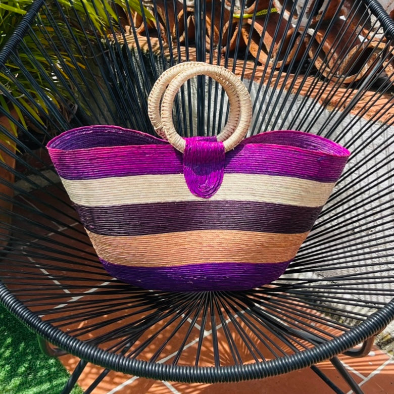 Acapulco Tote Purple & Orange