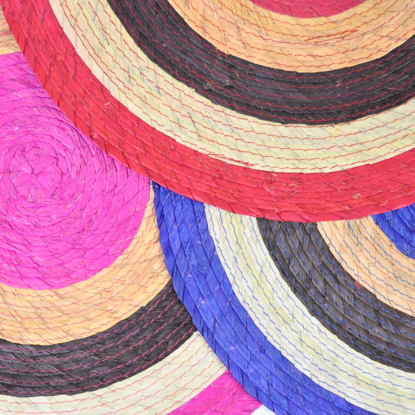 Carnival Round Placemats Fuchsia & Brown