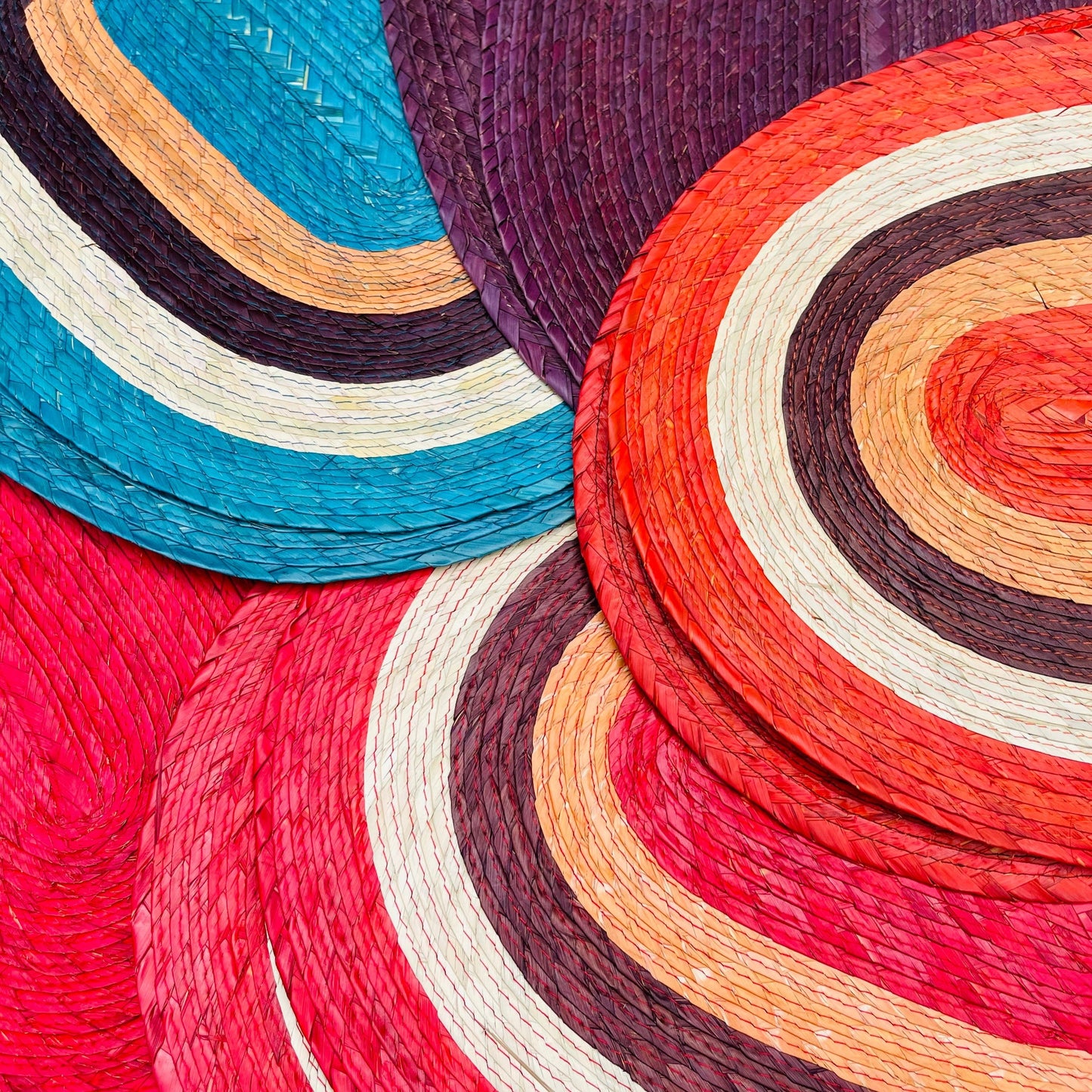 Carnival Oval Placemats Brown & Orange