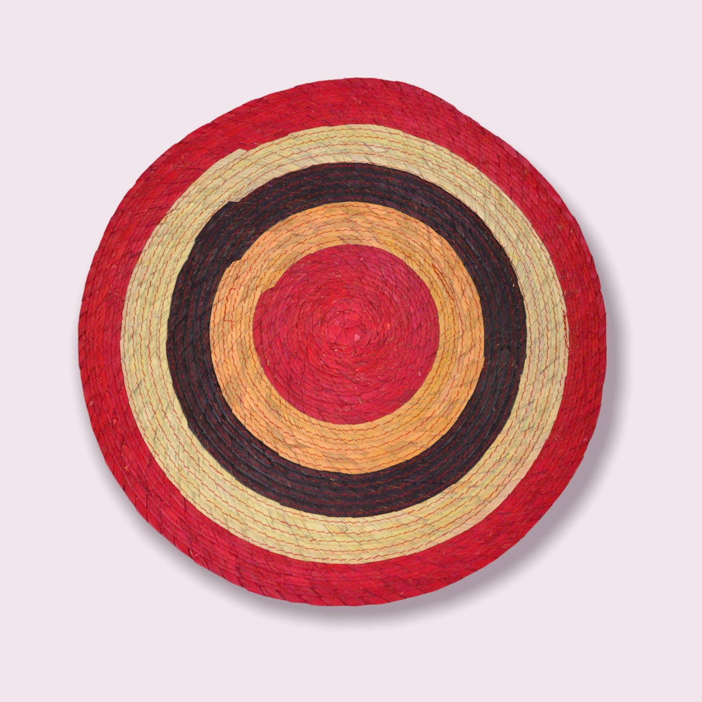 Carnival Round Placemats Red & Brown