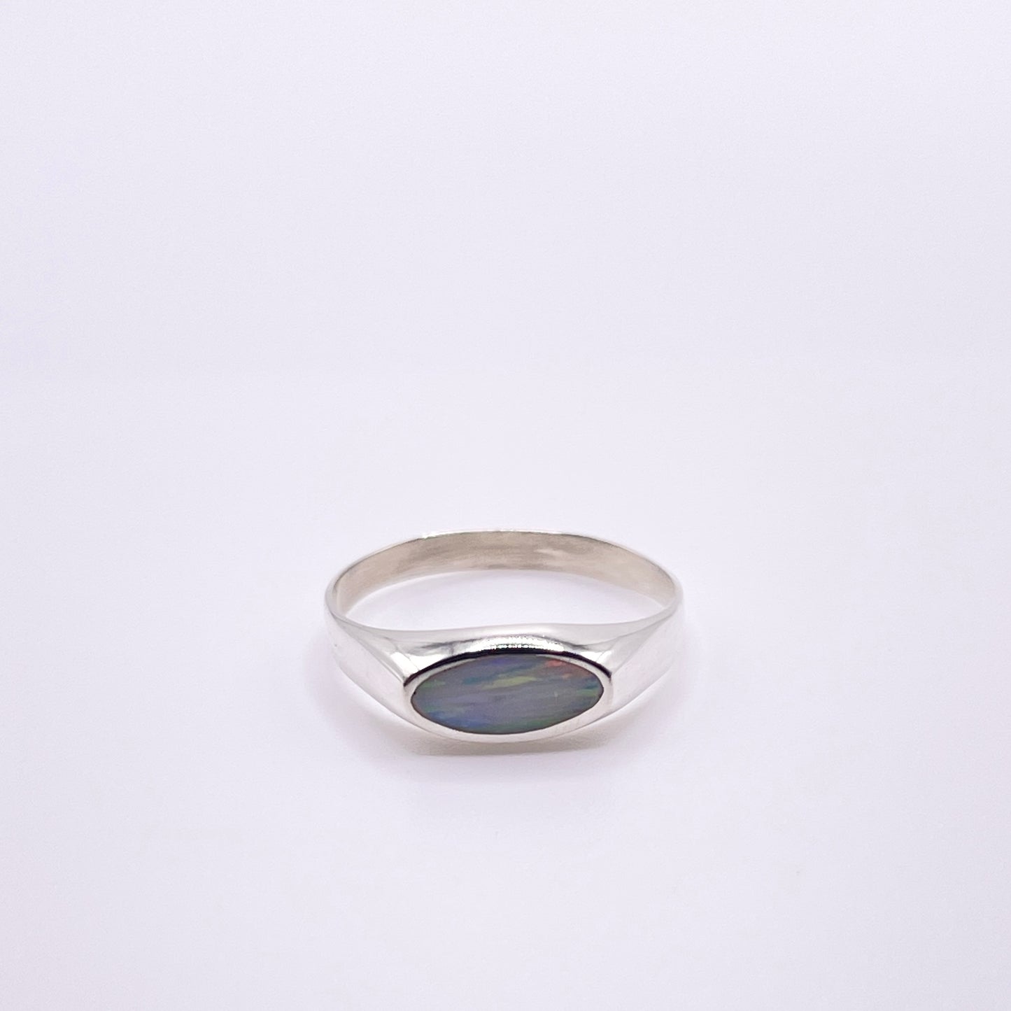 Itty Bitty White Opal Ring
