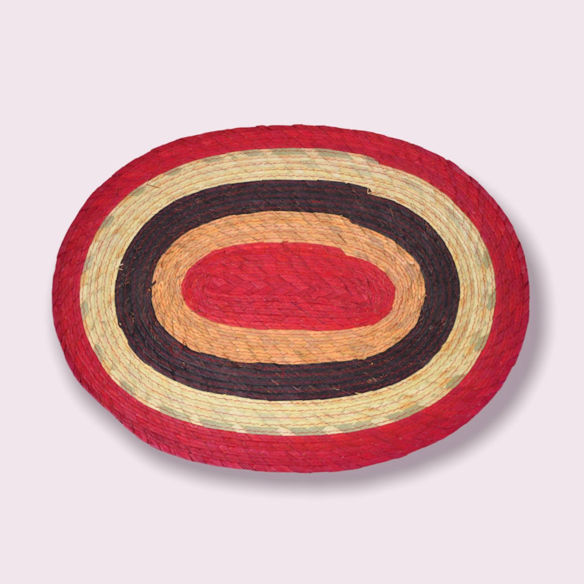 Carnival Oval Placemats Red & Brown