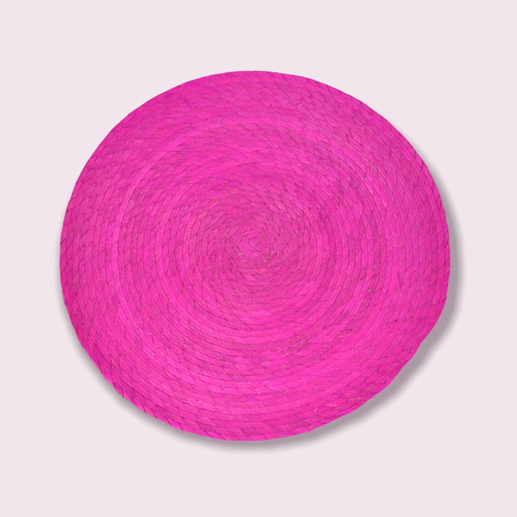 Fiesta Round Placemats Fuchsia