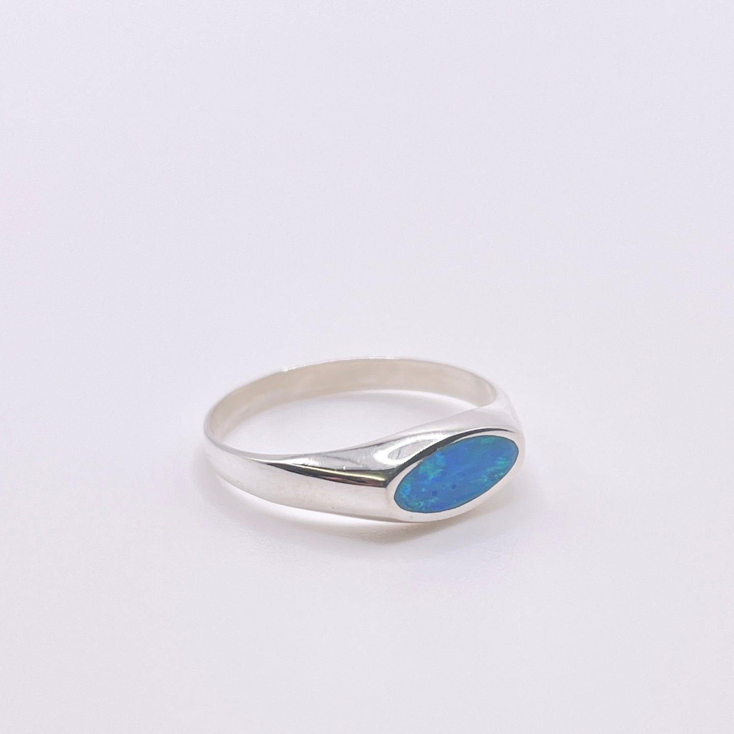 Itty Bitty Blue Opal Ring