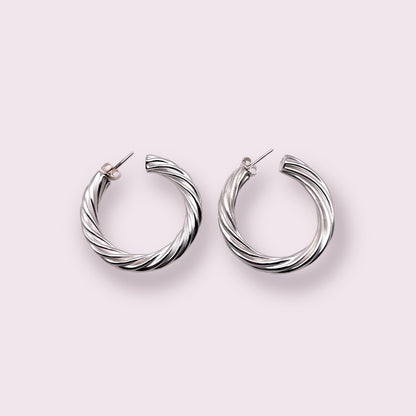 Twisted Hoop Earrings