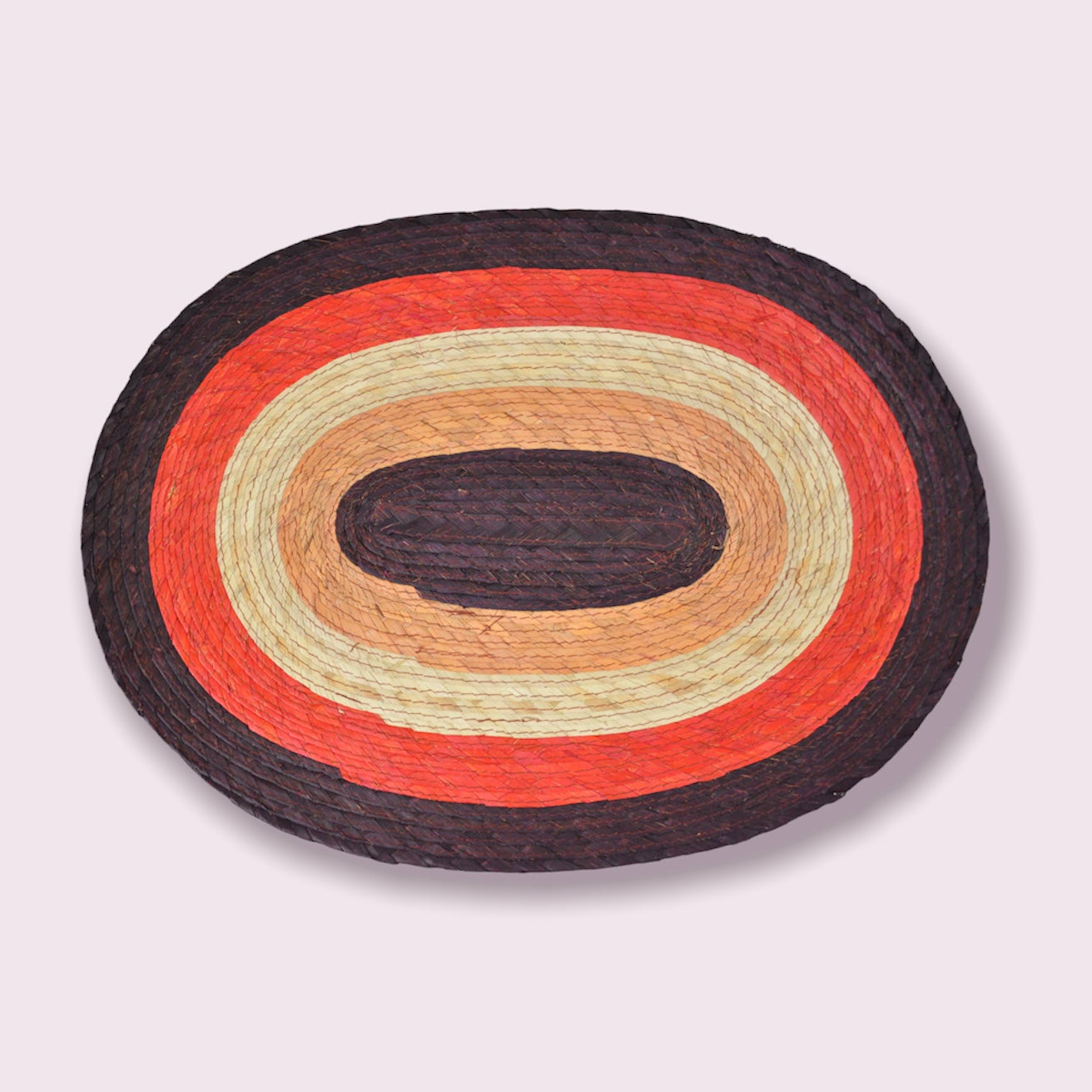 Carnival Oval Placemats Brown & Orange